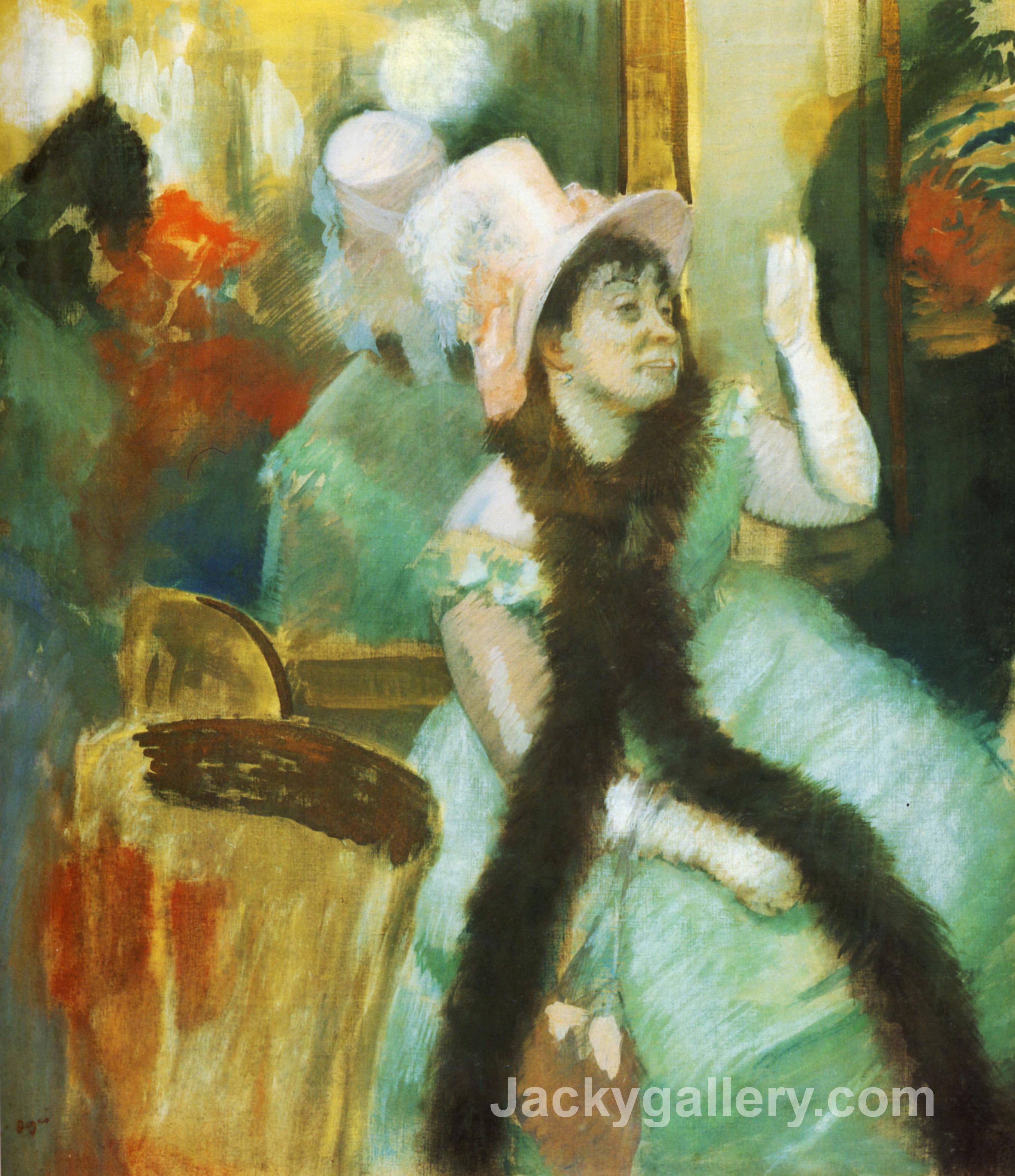Portrait after a Costume Ball (Portrait of Madame Dietz Monnin) by Edgar Degas paintings reproduction
